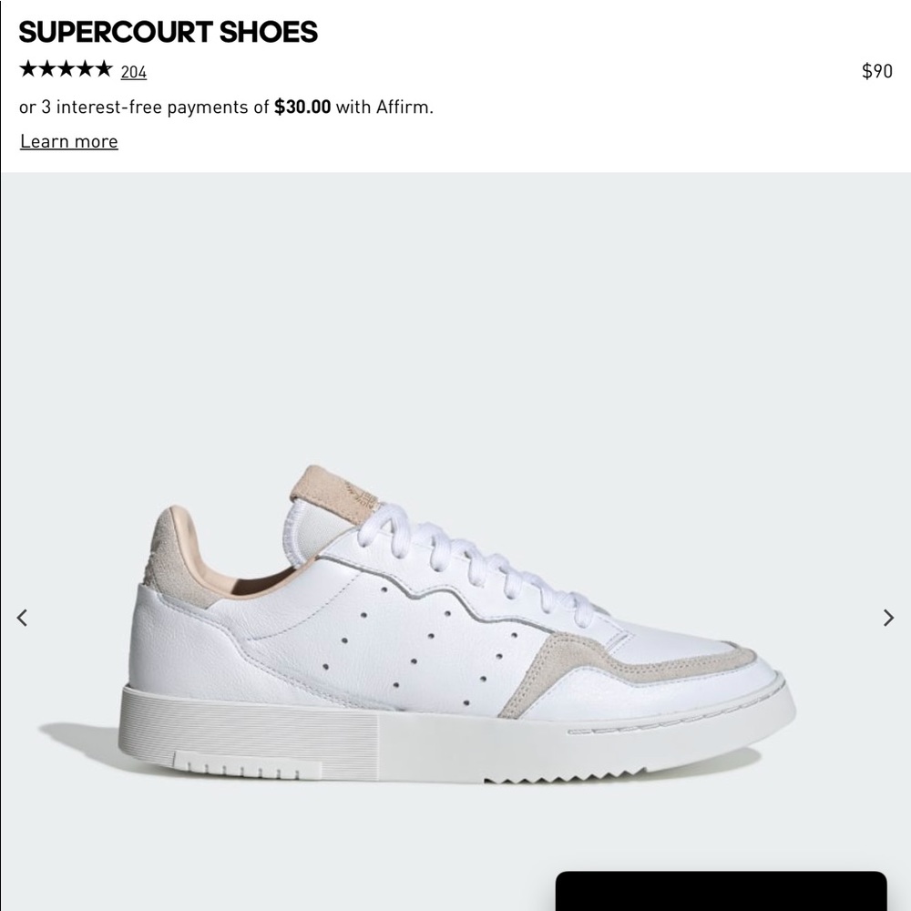 NWT IN BOX Adidas Supercourt Sneakers